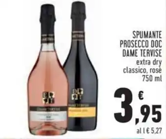 Conad Dame Tervise Spumante Prosecco DOC extra dry classico, rosè 750 ml offerta