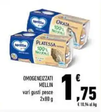 Conad Mellin Omogeneizzati vari gusti pesce 2 x 80 g offerta