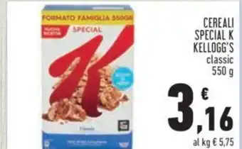Conad Kellogg's Special K Cereali classic 550 g offerta
