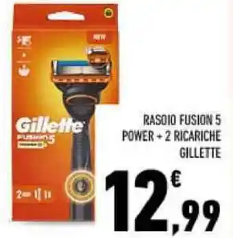 Conad Gillette Rasoio Fusion 5 Power + 2 Ricariche offerta