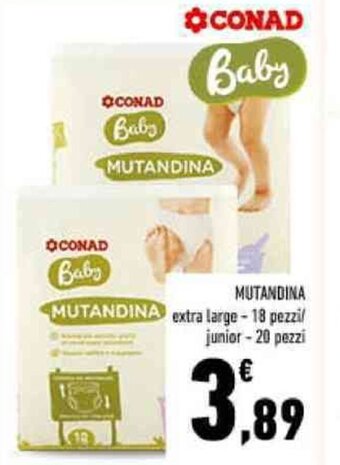 Conad Mutandina extra large 18 pezzi/junior 20 pezzi offerta