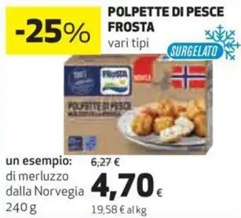 Coop Frosta Polpette di Pesce vari tipi offerta