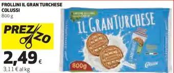 Coop Colussi Frollini il Gran Turchese 800 g offerta