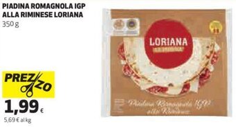 Coop Piadina Romagnola IGP Alla Riminese Loriana 350 g offerta