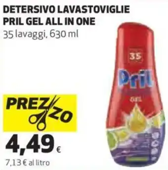 Coop Pril Gel All In One Detersivo Lavastoviglie 35 lavaggi 630 ml offerta