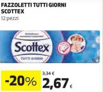Coop Scottex fazzoletti Tutti Giorni 12 pezzi offerta
