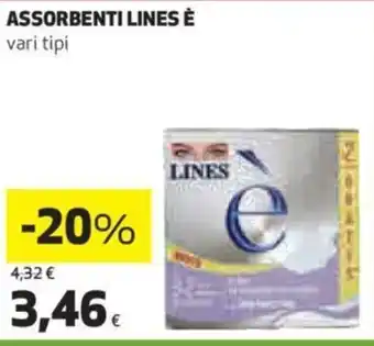 Coop Lines è Assorbenti vari tipi offerta