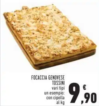 Conad Focaccia Genovese Tossini vari tipi offerta