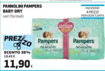 Coop Pampers Pannolini Baby-Dry vari formati offerta
