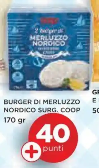 Coop Surg. Coop Burger dfi Merluzzo Nordico 170 gr offerta
