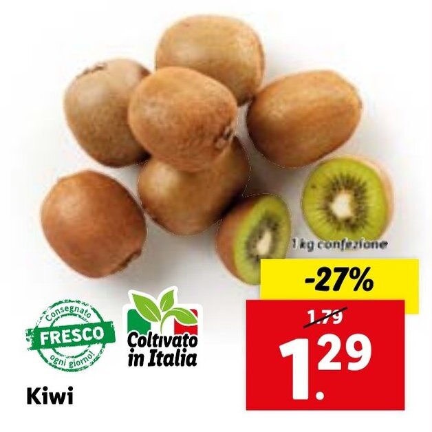 Kiwi 1 kg offerta di Lidl