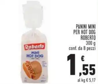 Conad Roberto Panini Mini per Hot Dog 300 g conf. da 8 pezzi offerta