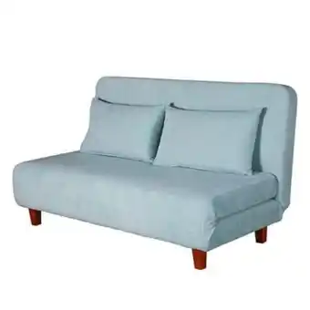 Divano letto trasformabile due posti con cuscini facile da aprire