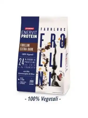 Enervit protein frollini extra dark 100% vegetali 200g