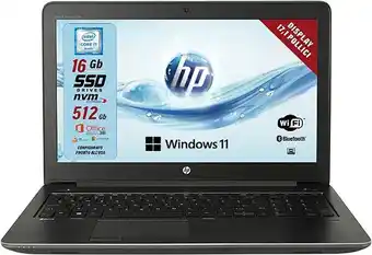 Amazon Hp zbook, notebook pc portatile pronto all'uso, display 17,1", intel core i7, ram 16gb, ssd 512gb, win 11 pro, pacchetto o... offerta