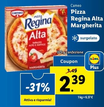 Lidl Cameo Pizza Regina Alta Margherita offerta