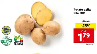 Lidl Patate Della Silla IGP 1,5 kg rete offerta