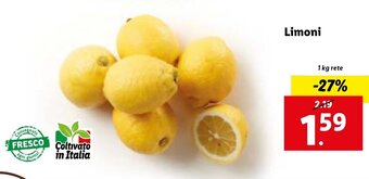 Lidl Limoni 1 kg rete offerta