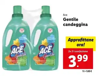 Lidl ACE gentile candeggina 2 x 2 l confezione offerta
