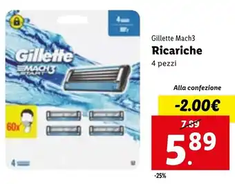 Lidl Gillette Mach3 Ricariche 4 Pezzi offerta