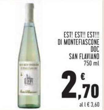 Conad Est! Est!! Est!!! di Montefiascone DOC San Flaviano 750 ml offerta