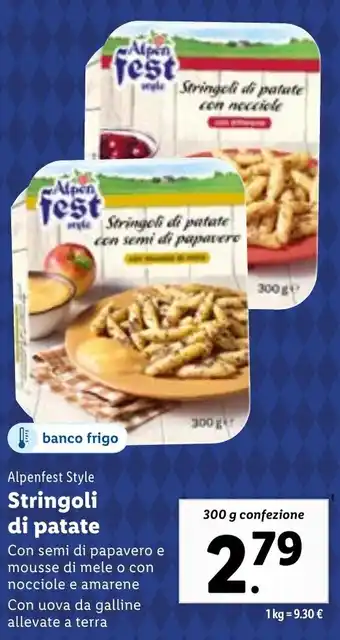 Lidl Alpenfest Style Stringoli di Patate Con Semi di Papavero E Mousse di Mele o Con Nocciole e Amarene 300 g confezione offerta