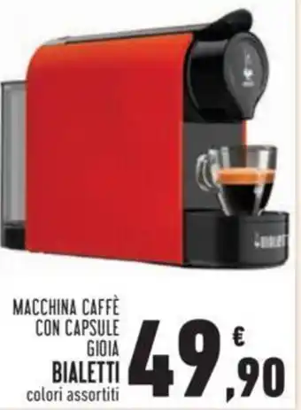 Conad Bialetti Macchina Caffè con Capsule Gioia colori assortiti offerta