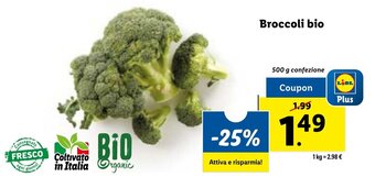 Lidl Broccoli Bio 500 g confezione offerta