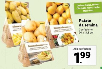 Lidl Patate da Semina Confezione 20 x 13,8 cm offerta