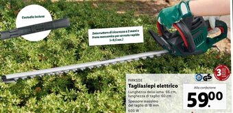 Lidl Parkside Tagliasiepi Elettrico offerta