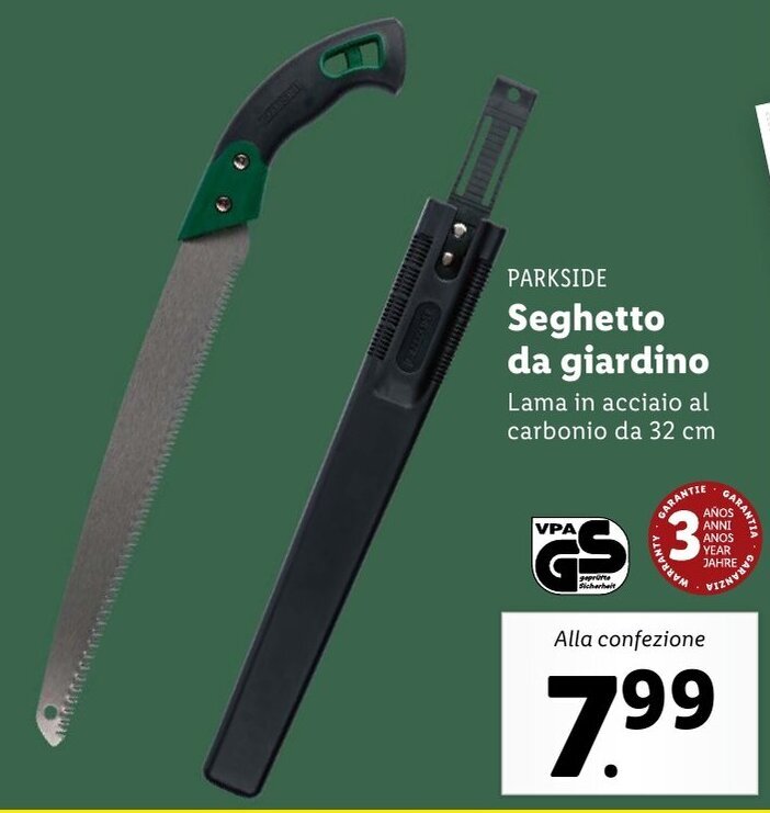 Parkside Seghetto da Giardino offerta di Lidl