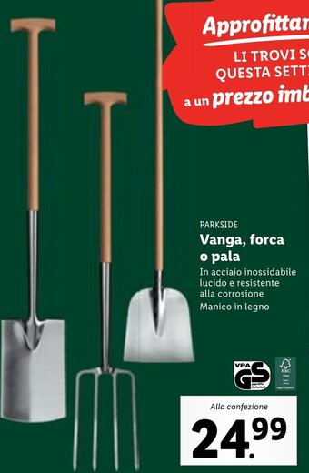 Lidl Parkside Vanga, Forca o Pala offerta