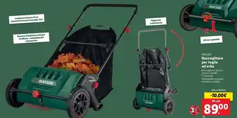 Lidl Parkside Raccoglitore Per Foglie Ed Erba offerta