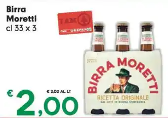 DeSpar Express Moretti Birra cl 33 x 3 offerta