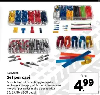 Parkside Set per cavi 50,65,80 o 308 pezzi