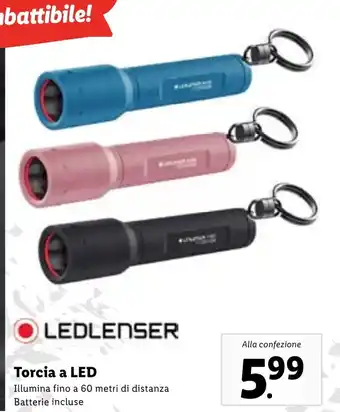 Lidl Ledlenser Torica a Led 60 metri offerta