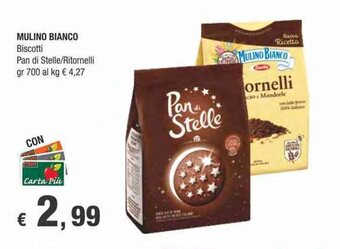 Crai Mulino Bianco Biscotti Pan di Stelle/Ritornelli gr 700 offerta