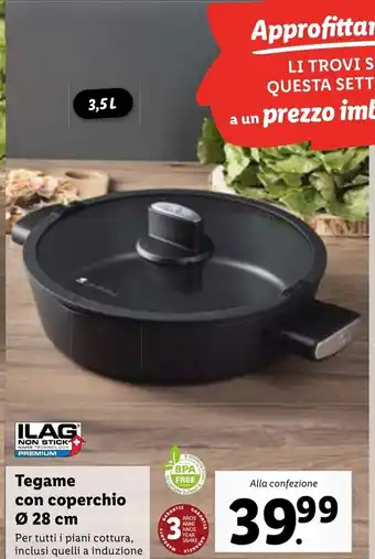 Lidl Tegame con coperchio ø 28 cm offerta