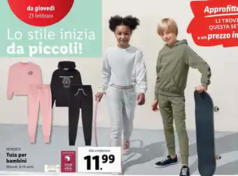 Lidl Pepperts Tuta per bambini Misure: 6-14 anni offerta