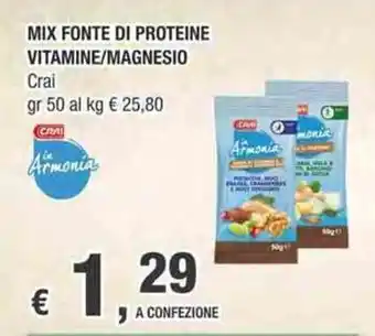 Crai Crai Mix Fonte di Proteine Vitamine/Magnesio gr 50 offerta