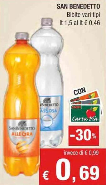 Crai San Benedetto Bibite vari tipi lt 1,5 offerta