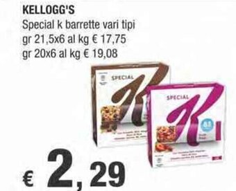 Crai Kellogg's Special k barrette vari tipi gr 21,5x6 offerta