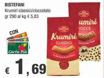 Crai Bistefani Krumiri classici/cioccolato gr 290 offerta