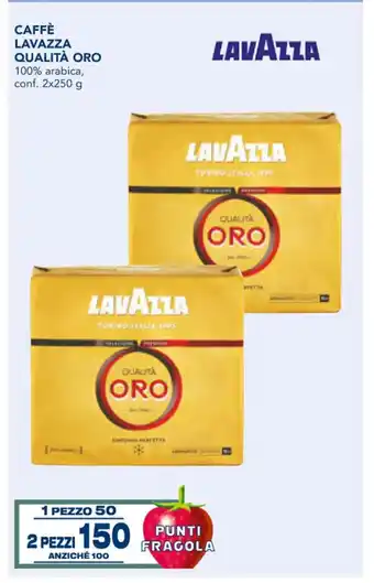 Esselunga Caffè Lavazza Qualità Oro 100 % arabica, conf. 2 x 250 g 2 pezzi offerta