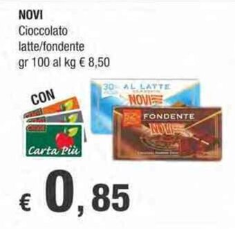 Crai Novi Cioccolato latte/fondente gr 100 offerta