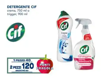 Esselunga Cif Detergente crema, 750 ml o trigger, 900 ml 2 pezzi offerta