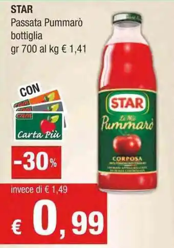 Crai Star Passato Pummarò bottiglia gr 700 offerta