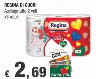 Crai Regina di Cuori Asciugatutto 2 veli x3 rotoli offerta
