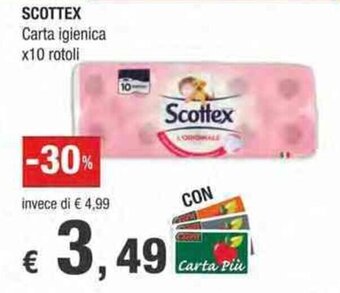 Crai Scottex Carta igienica x10 rotoli offerta