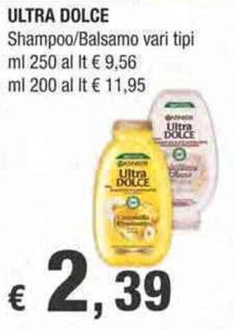 Crai Ultra Dolce Shampoo/Balsamo vari tipi ml 250/ml 200 offerta